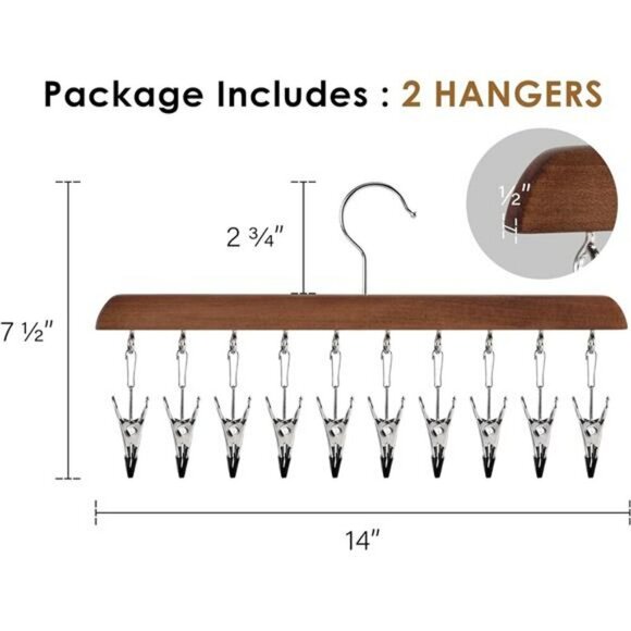 Closet Hat Organizer Rack Set for Baseball Caps with Adjustable Clips 2 Pack - Picture 3 of 7